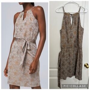 White House Black Market Beige and Brown Mini Dress size M